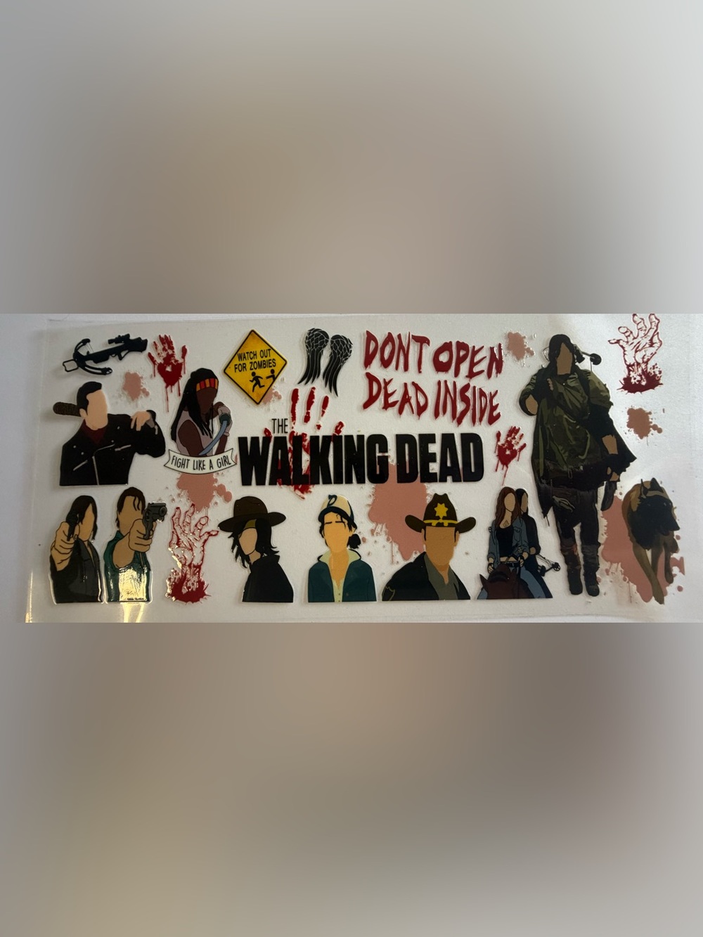 Walking dead 16 oz cup wrap